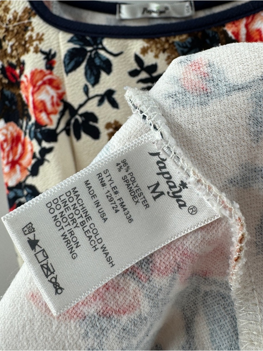 Papaya Floral Peplum Tank Top – Women’s Medium - Picture 5 of 6